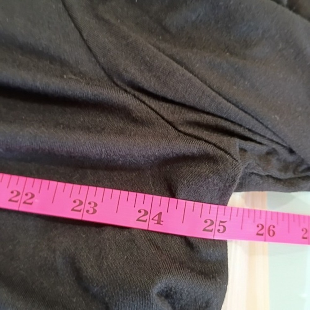 Lane Bryant Black Ruffle Mock Neck High-Low Swing Top Long Sleeve Plus 18/20 - Picture 8 of 8